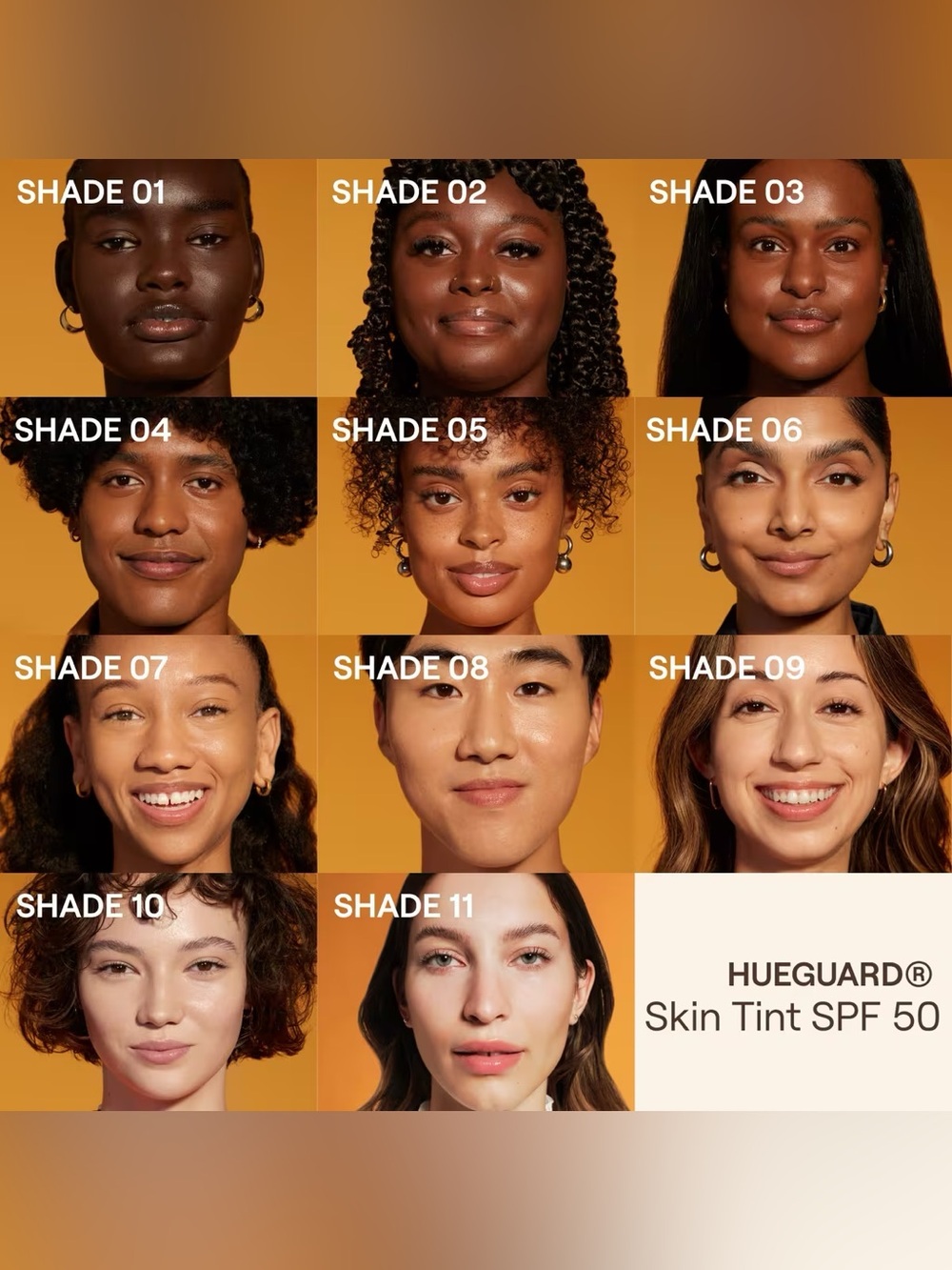 Live tinted Shade 11 Hueguard® Skin Tint SPF 50 Mineral Sunscreen Broad Spectrum